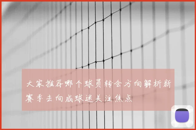 大家推荐哪个球员转会方向解析新赛季去向成球迷关注焦点